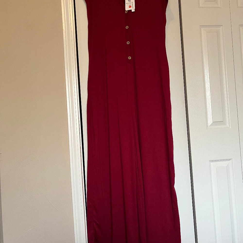 Red cap sleeve jumpsuit